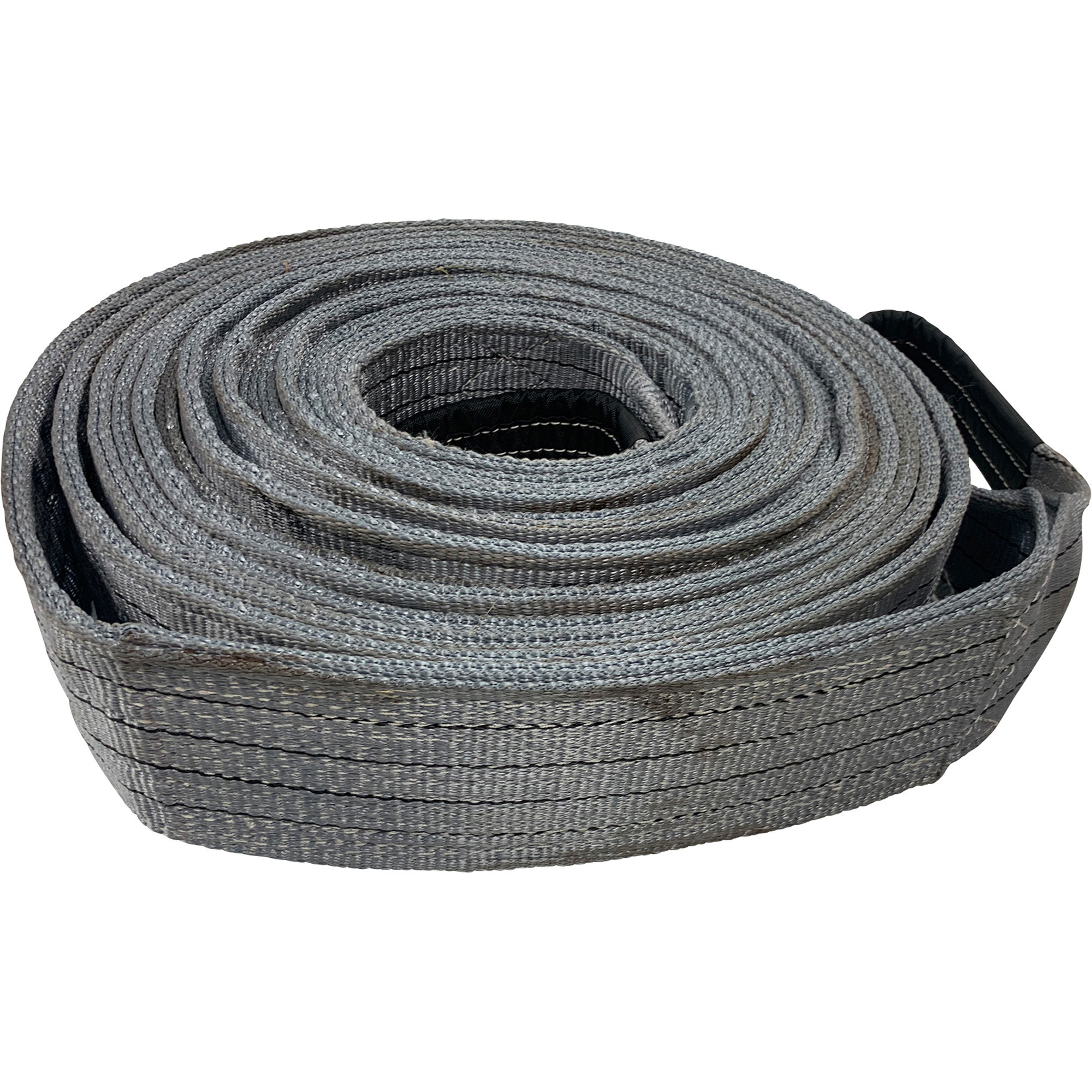 Field Tuff Heavy-Duty Tow Strap - 50ft. Length, 60,000-Lb. Breaking Strength, 5in. Width, Reinforced Loop Ends, Gray, Model# FTF-550TS